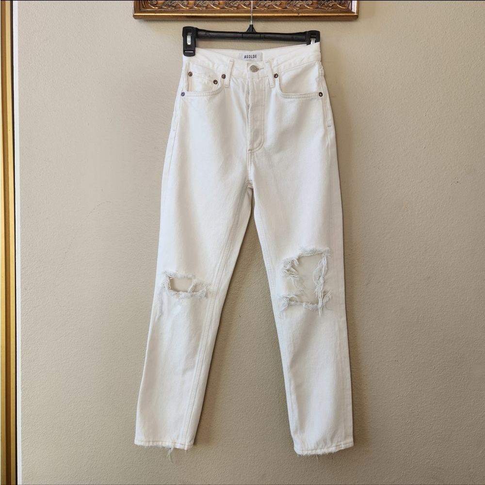 Agolde Riley white jeans size 23"